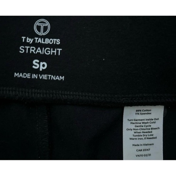 Womens T By Talbots Everyday Stretch Black Pull On Pants - Picture 5 of 6